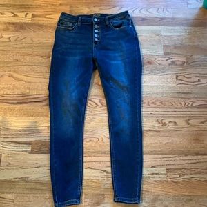 Judy Blue Dark Wash High Rise Button Fly Skinny Jeans